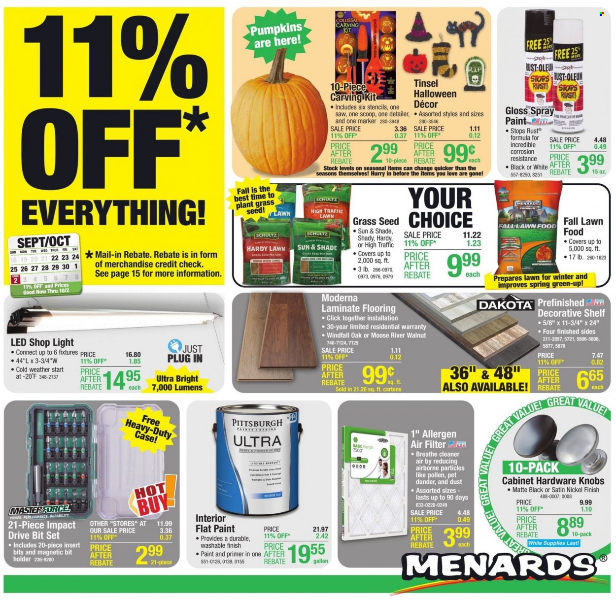Menards ad - 09/22/2022 - 10/02/2022. Page 1