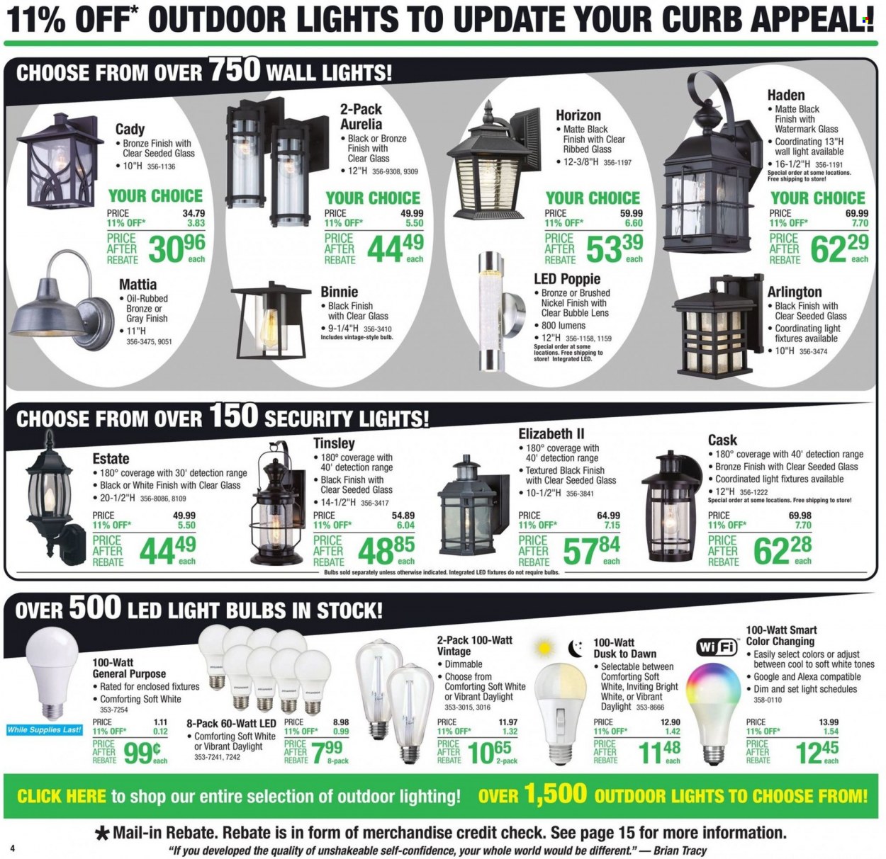 thumbnail - Menards Flyer - 09/22/2022 - 10/02/2022 - Sales products - oil, bulb, light bulb, LED light, lighting. Page 4.