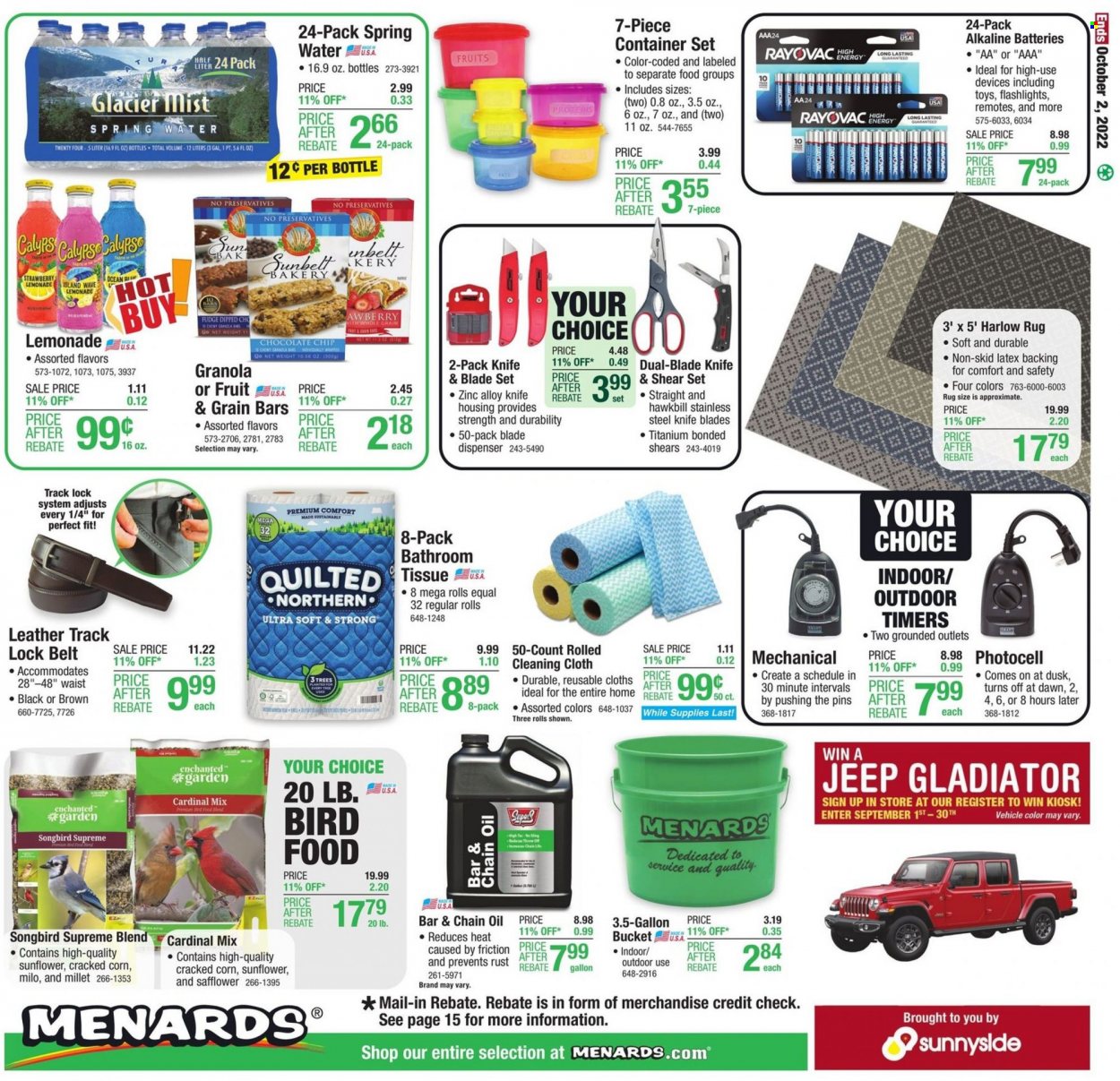 Menards ad - 09/22/2022 - 10/02/2022. Page 20
