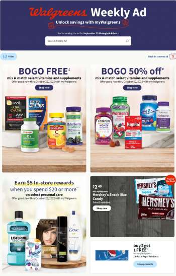 Walgreens Flyer - 09/25/2022 - 10/01/2022.