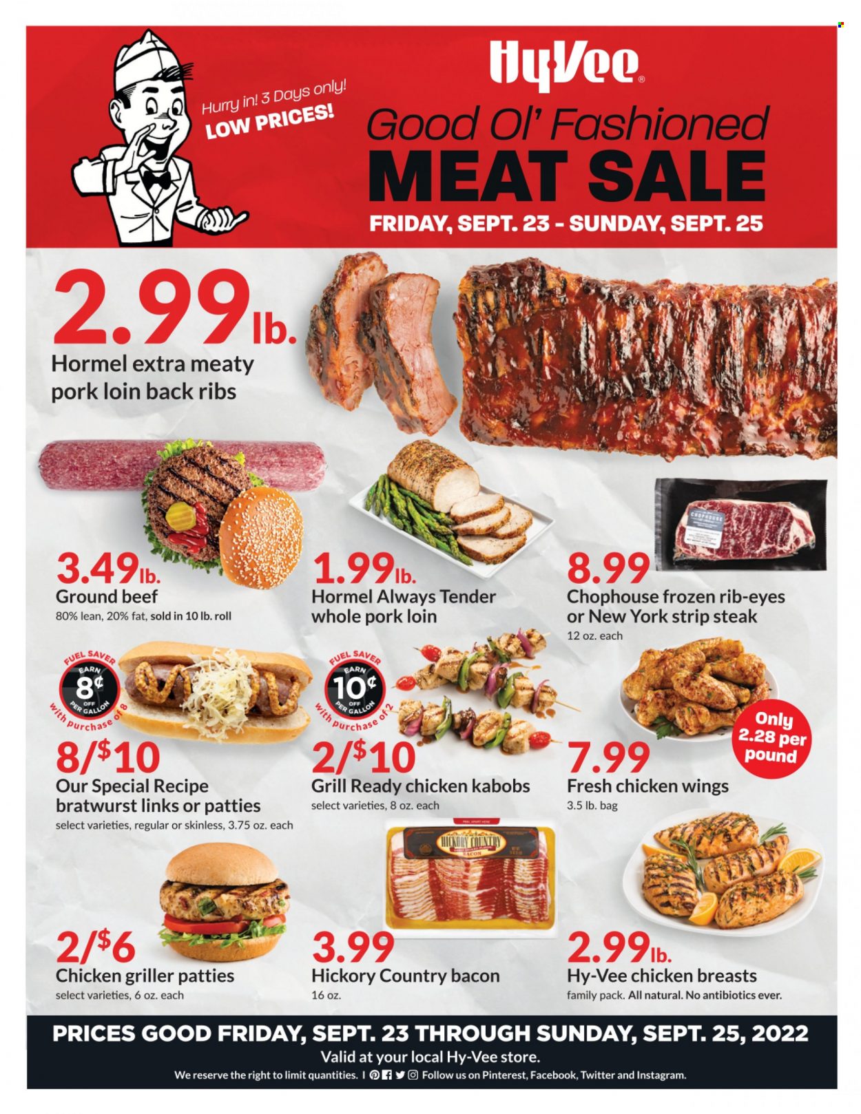 Hy-Vee ad - 09/23/2022 - 09/25/2022. Page 1
