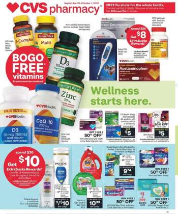 CVS Pharmacy Flyer - 09/25/2022 - 10/01/2022.