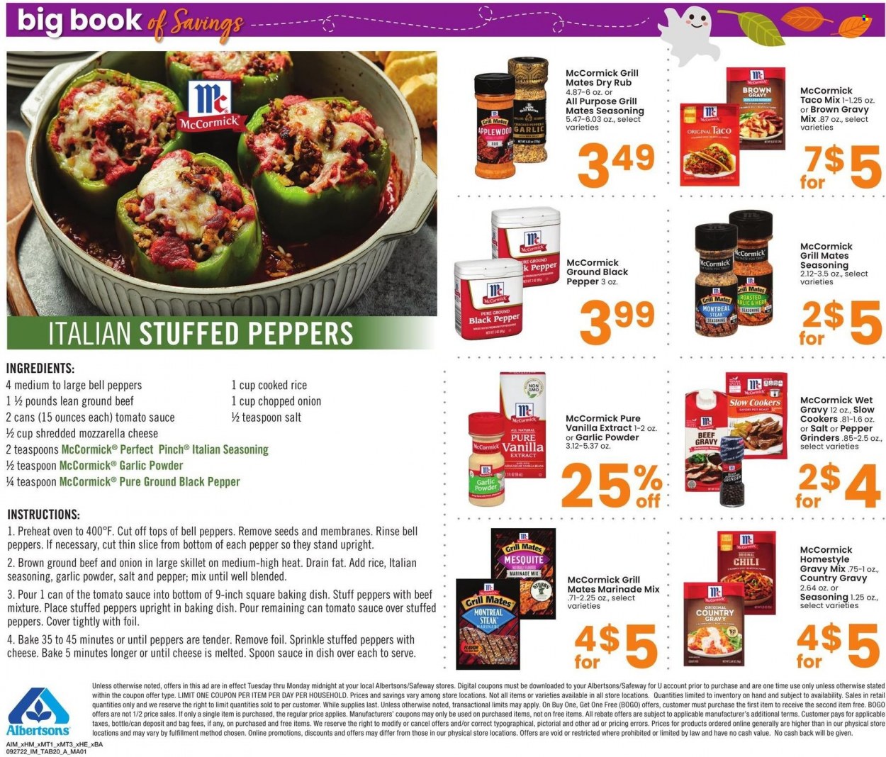 Albertsons ad - 09/27/2022 - 10/31/2022. Page 20
