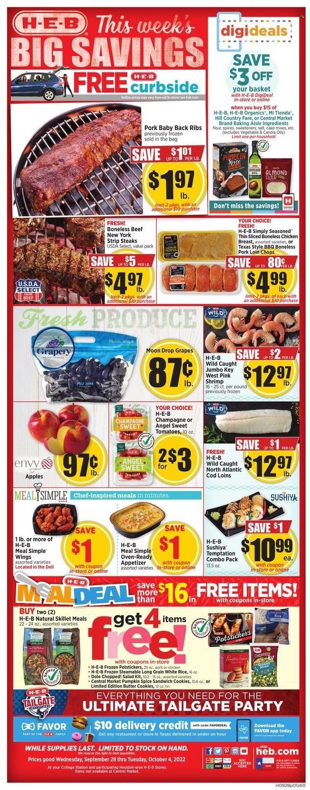 H-E-B ad - 09/28/2022 - 10/04/2022. Page 1