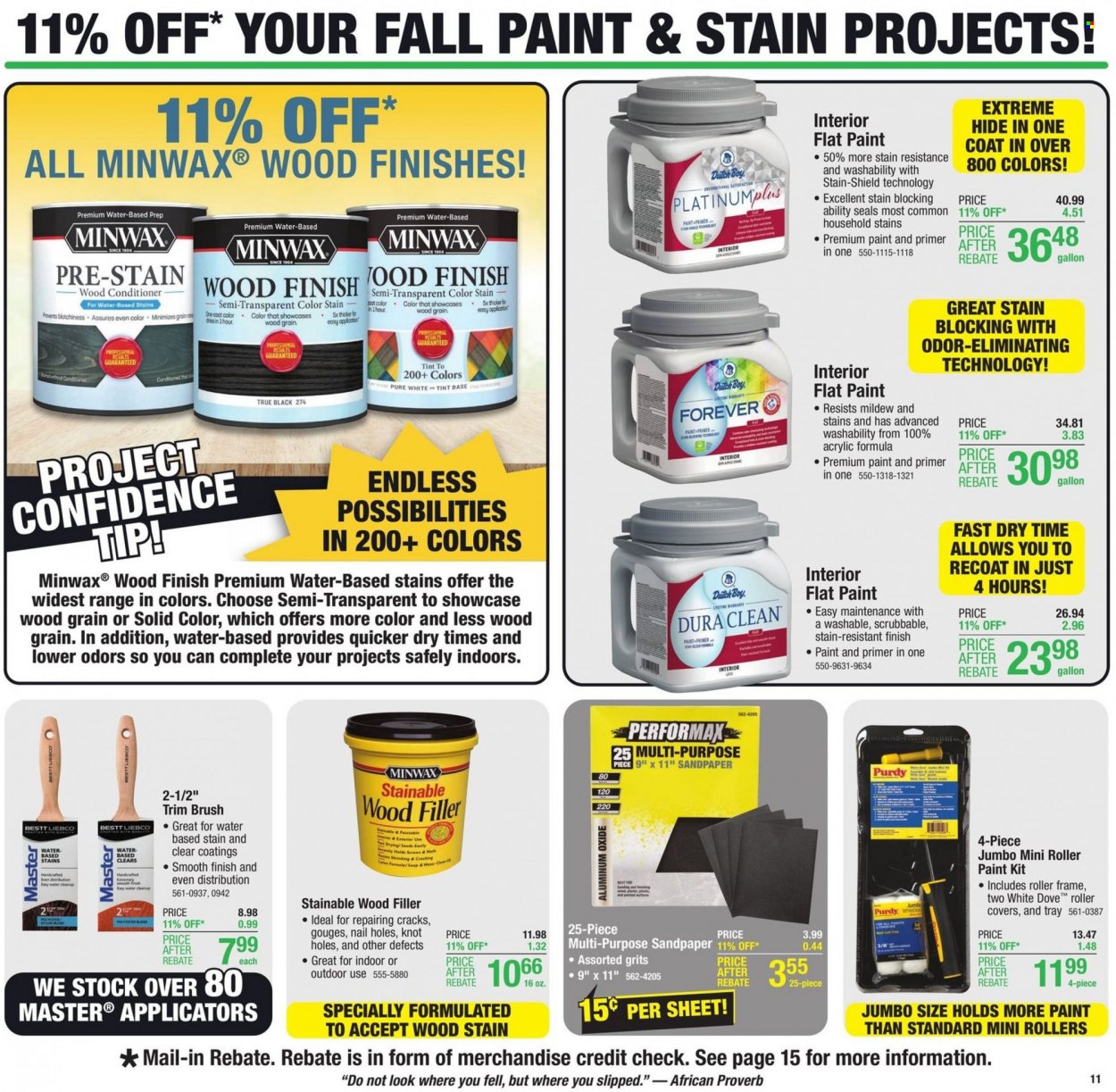 thumbnail - Menards Flyer - 09/29/2022 - 10/09/2022 - Sales products - grits, pants, conditioner, deco strips, coat, roller, roller cover, paint. Page 15.