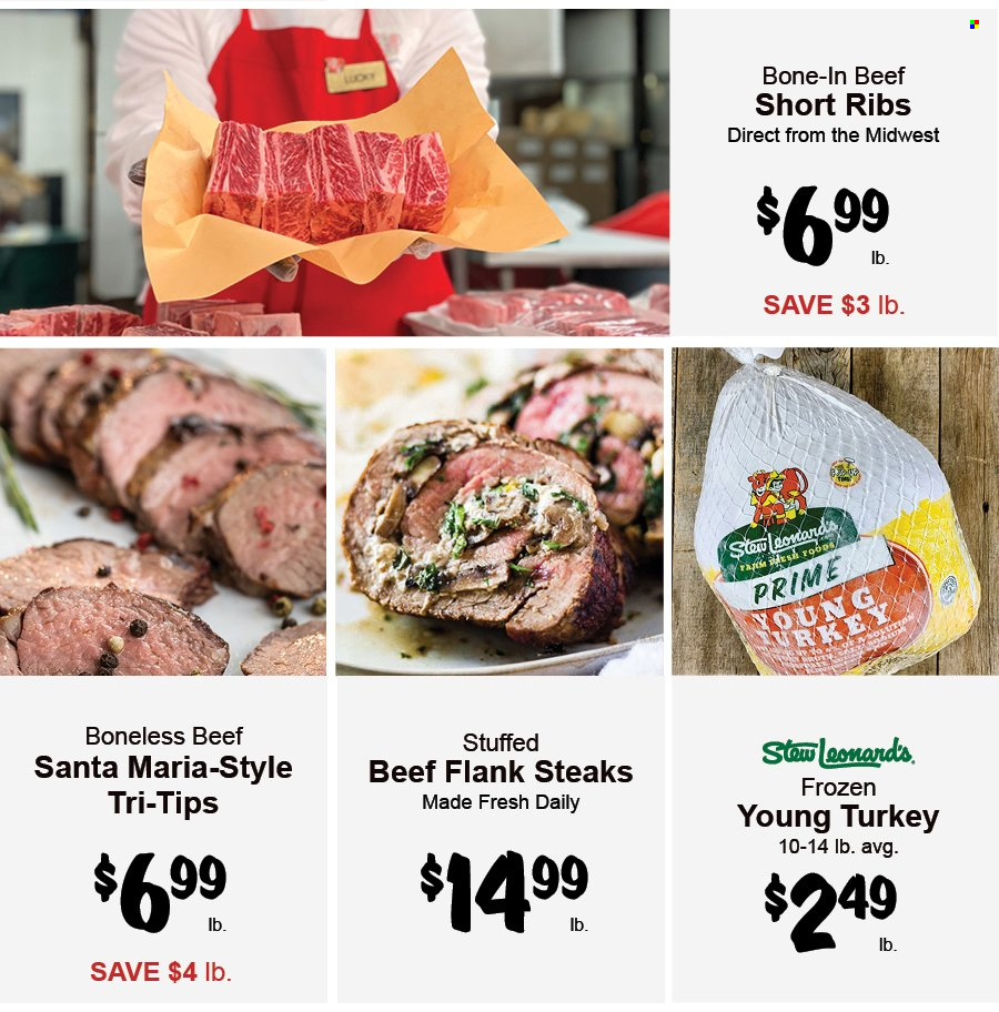 thumbnail - Stew Leonard's Flyer - 09/28/2022 - 10/04/2022 - Sales products - beef ribs, steak. Page 2.