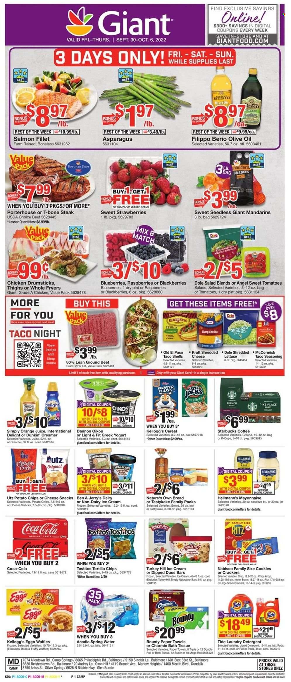 Giant Food ad - 09/30/2022 - 10/06/2022. Page 1