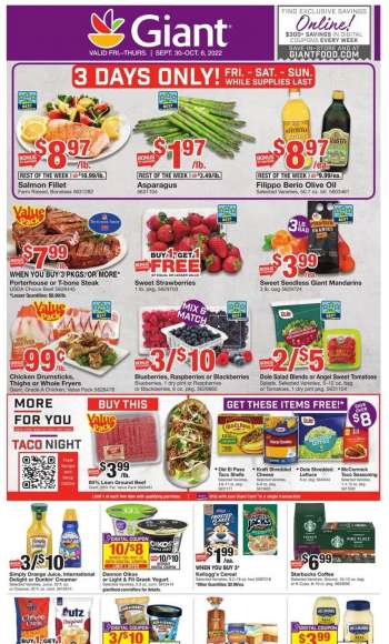 Giant Food Flyer - 09/30/2022 - 10/06/2022.