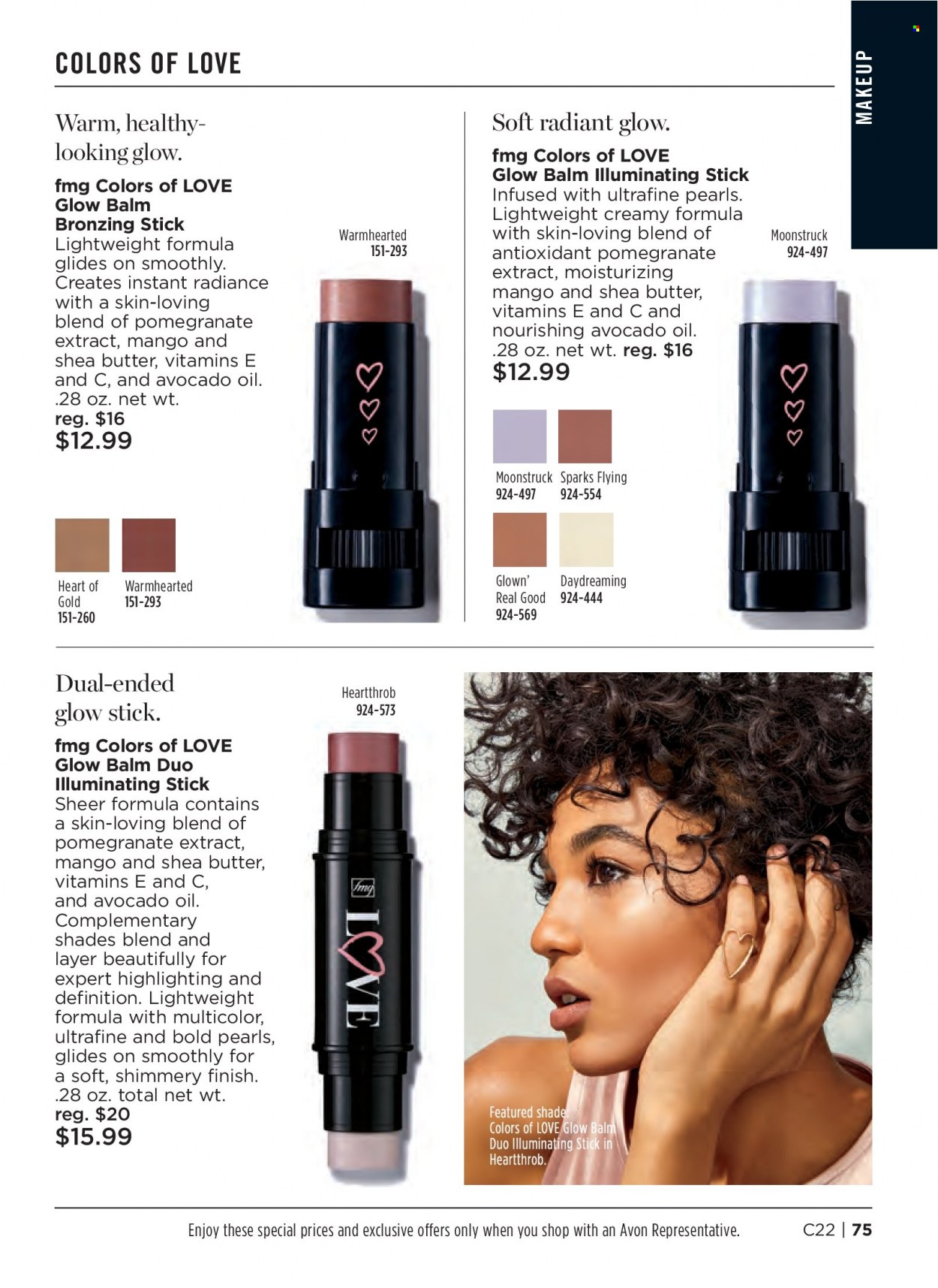thumbnail - Avon Flyer - 09/28/2022 - 10/11/2022 - Sales products - Avon, shades, illuminating stick. Page 75.