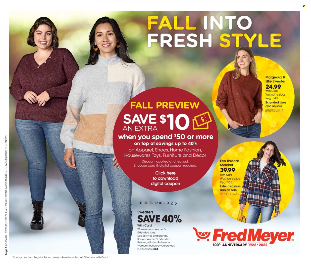 Fred Meyer ad - 09/28/2022 - 10/11/2022. Page 1