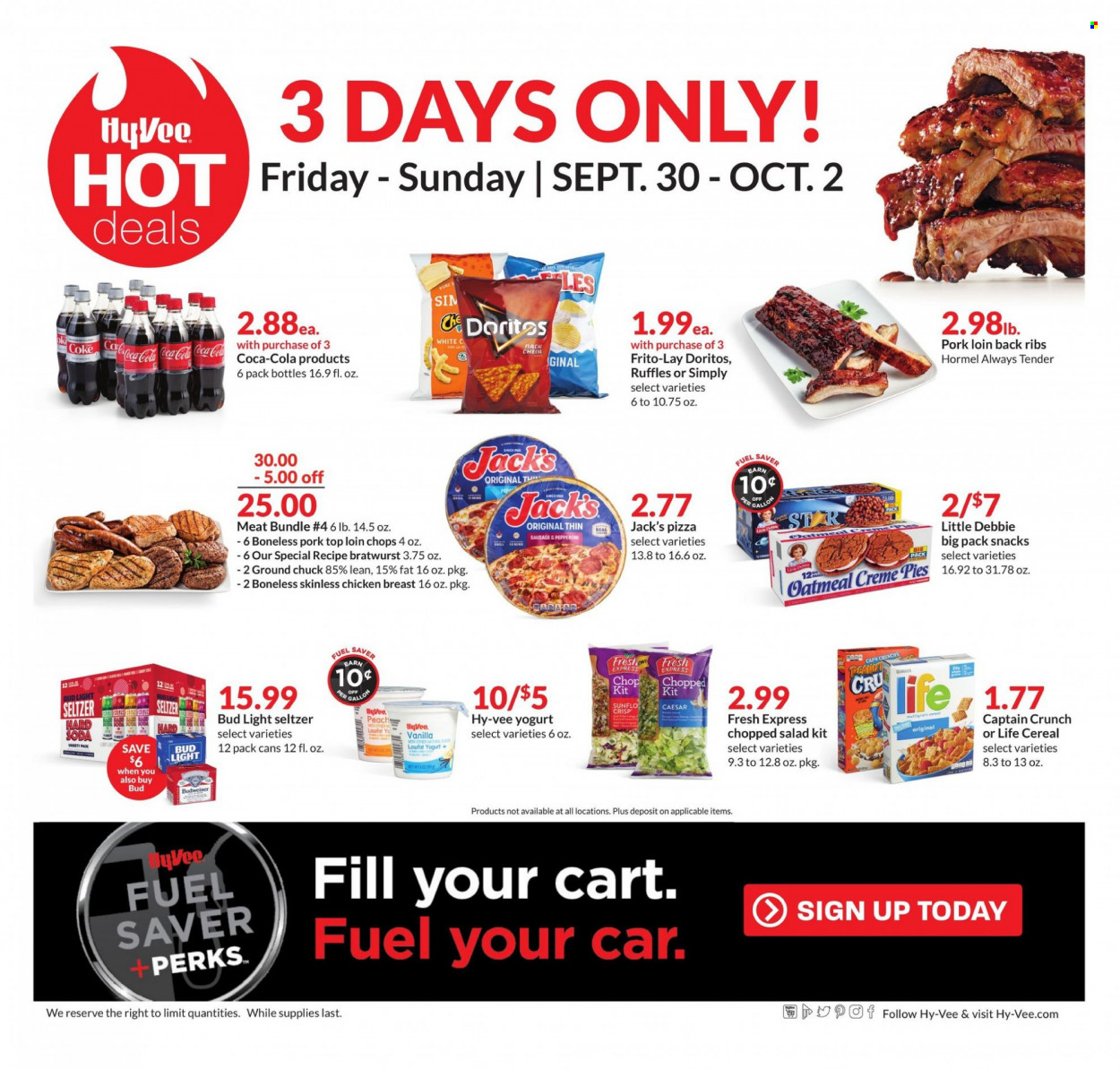 Hy-Vee ad - 09/30/2022 - 10/02/2022. Page 1