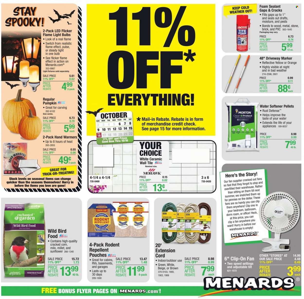 Menards ad - 10/06/2022 - 10/16/2022. Page 1