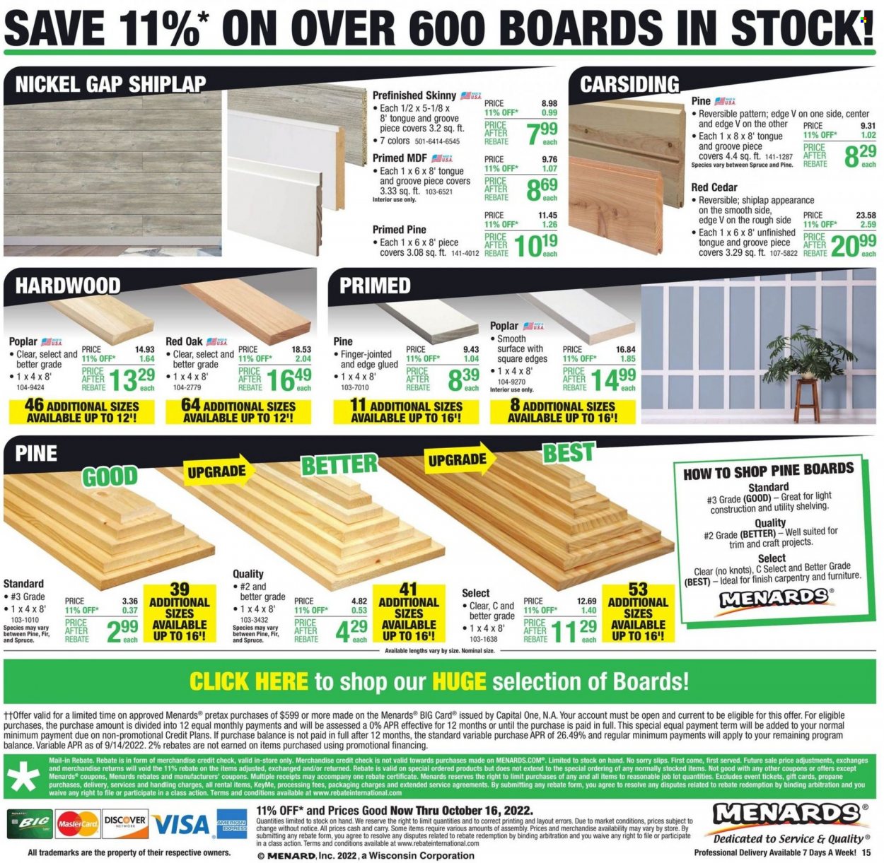 Menards ad - 10/06/2022 - 10/16/2022. Page 17