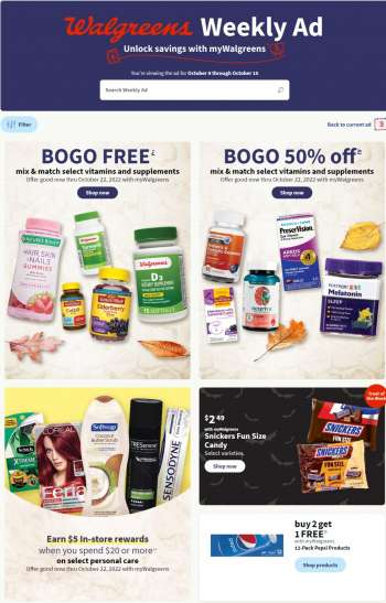 Walgreens Flyer - 10/09/2022 - 10/15/2022.