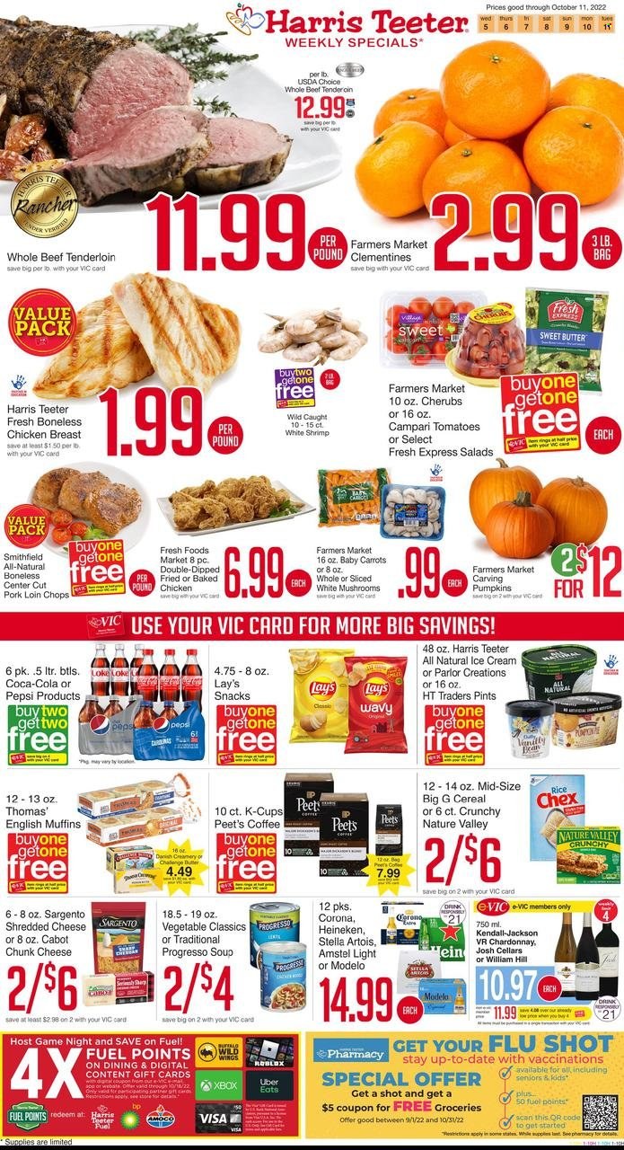 Harris Teeter ad - 10/05/2022 - 10/11/2022. Page 1