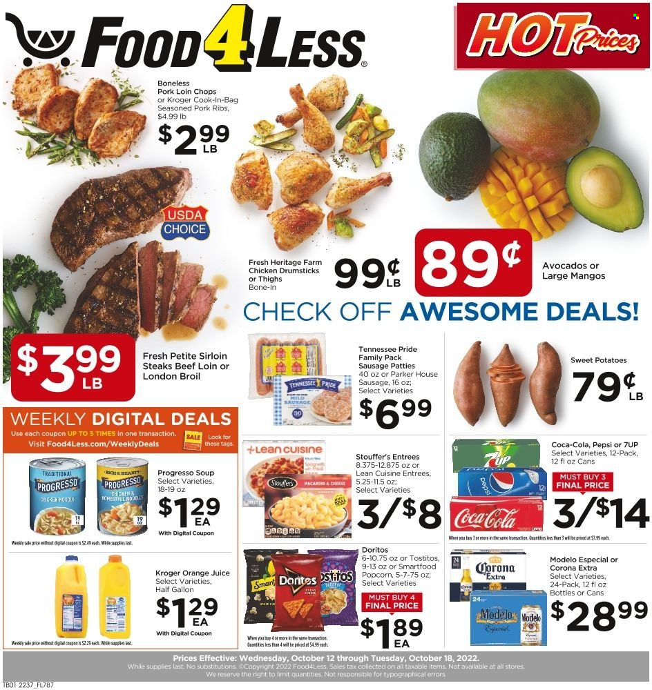 Food 4 Less ad - 10/12/2022 - 10/18/2022. Page 1