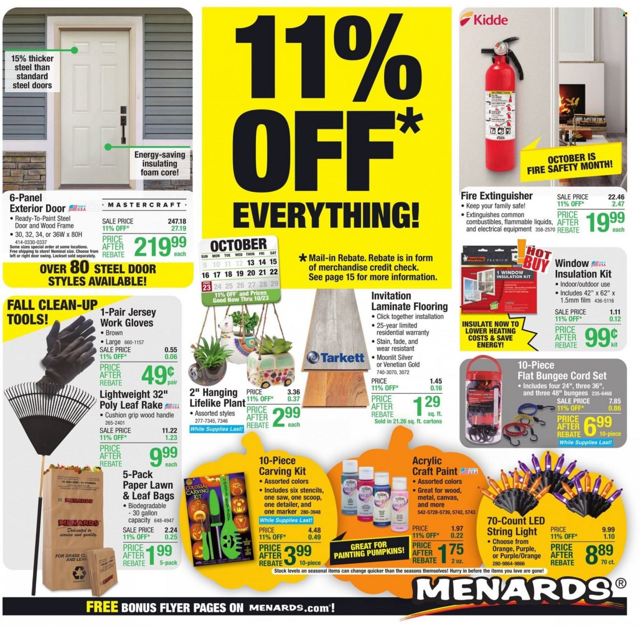 Menards ad - 10/13/2022 - 10/23/2022. Page 1