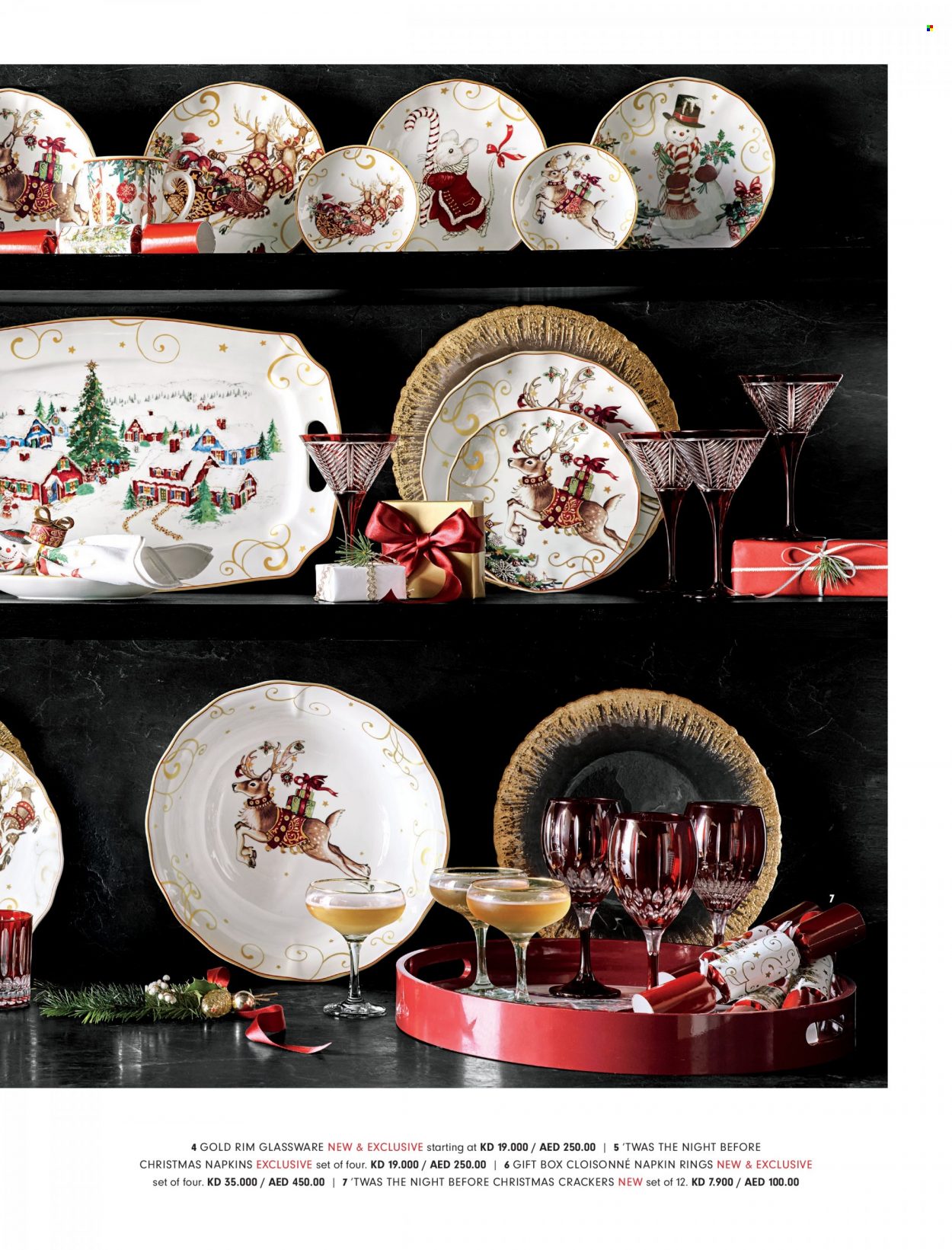 thumbnail - Williams-Sonoma Flyer - 12/01/2022 - 12/31/2022 - Sales products - crackers, napkins, glassware set. Page 3.