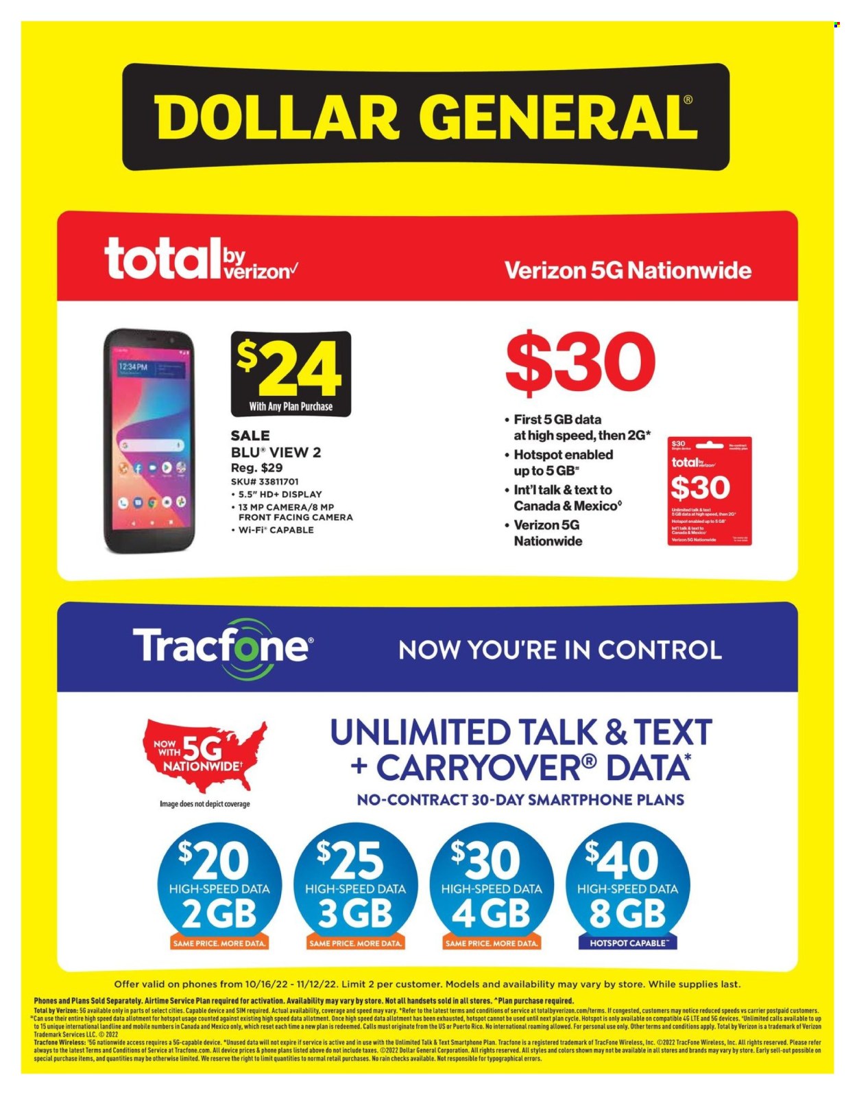 Dollar General ad - 10/16/2022 - 11/12/2022. Page 1