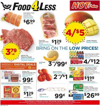 Food 4 Less Flyer - 10/19/2022 - 10/25/2022.