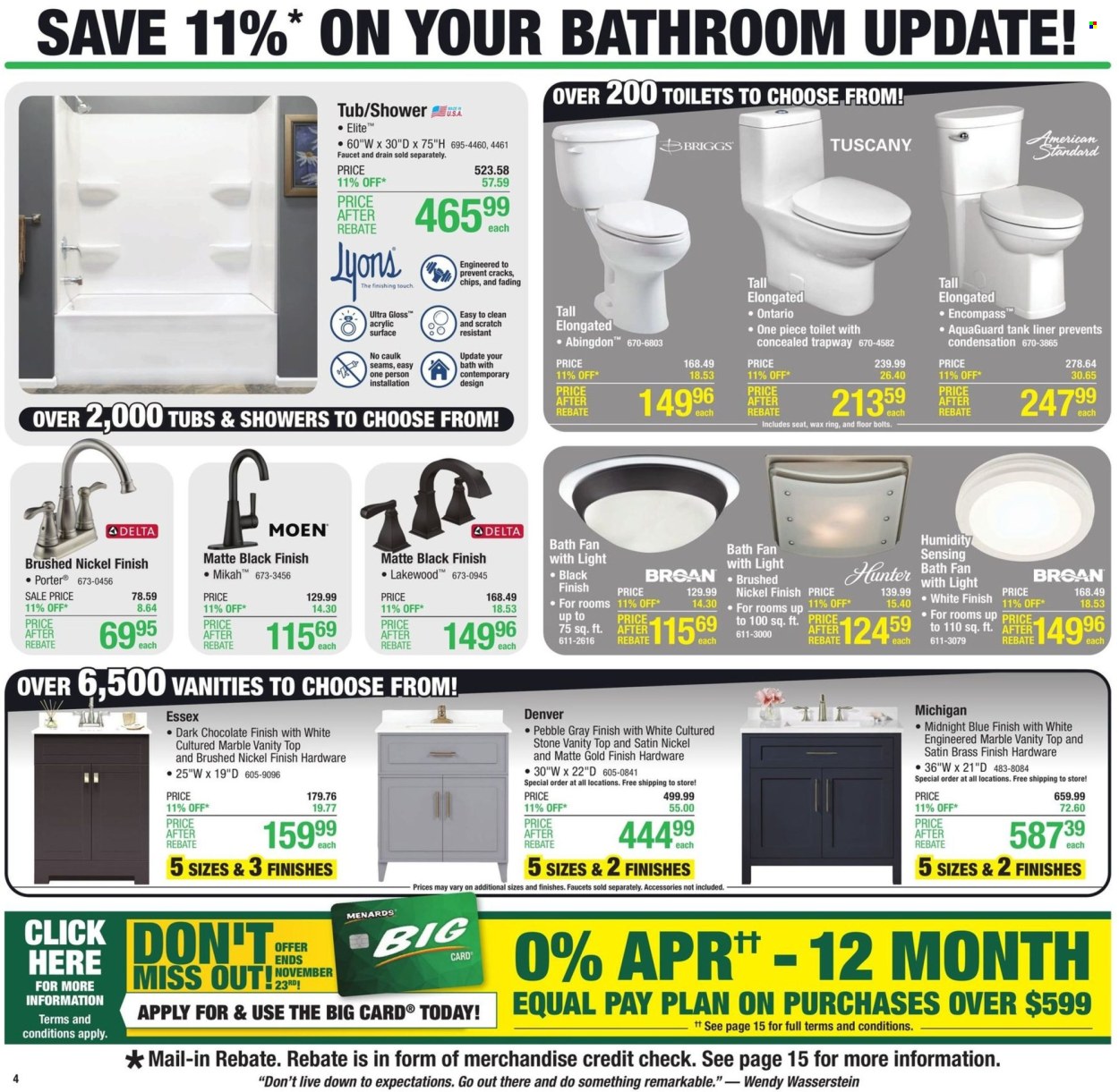 Menards ad - 10/20/2022 - 10/30/2022. Page 4