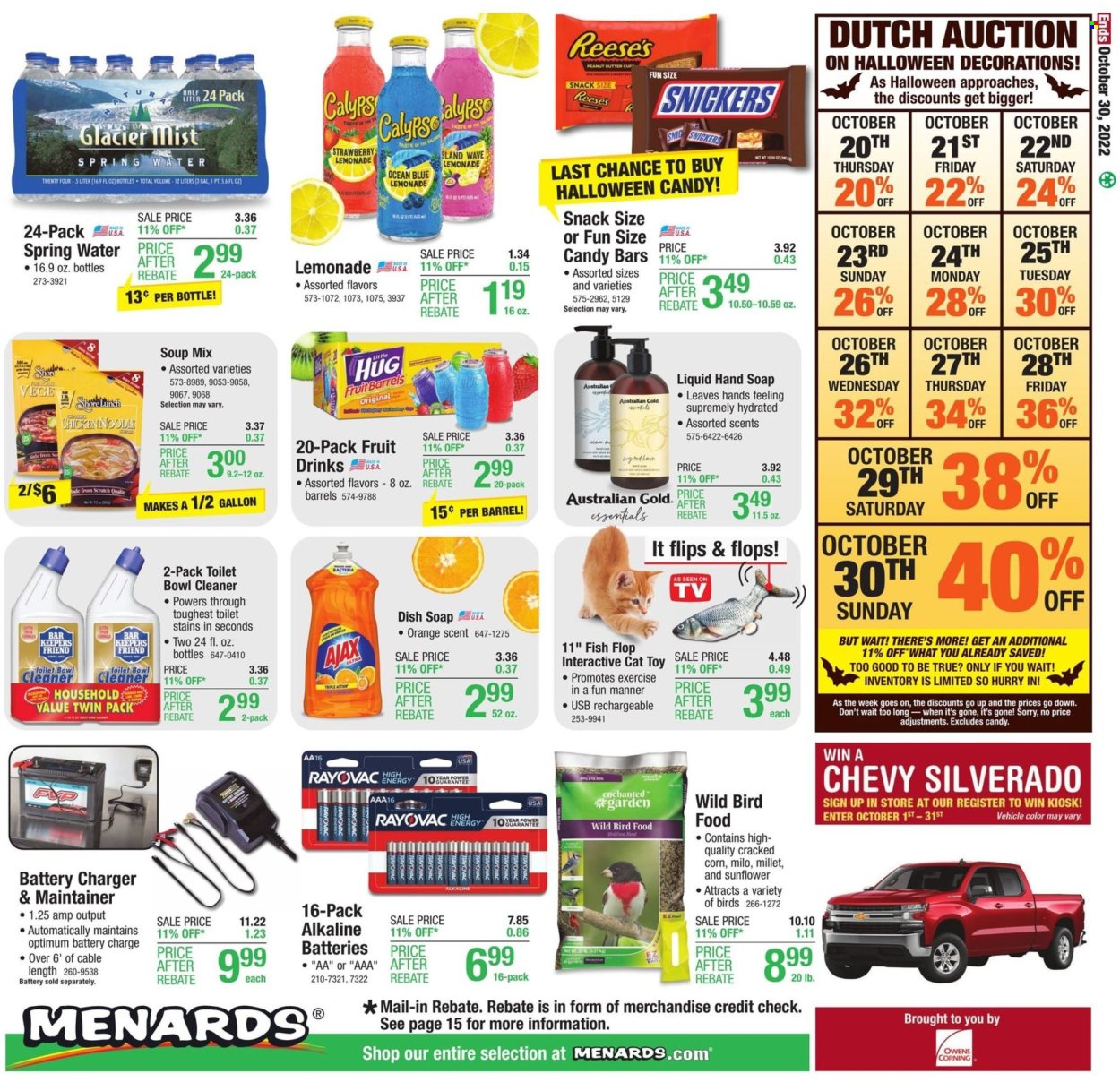 Menards ad - 10/20/2022 - 10/30/2022. Page 17