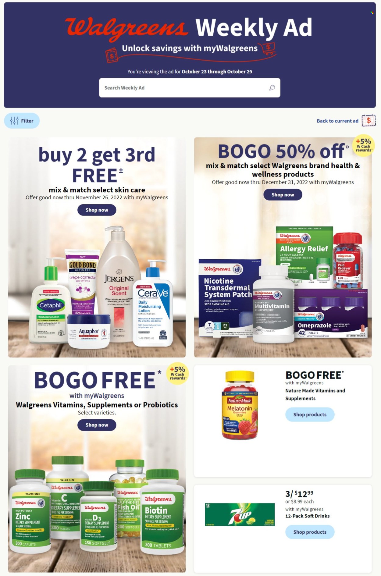 Walgreens ad - 10/23/2022 - 10/29/2022. Page 1