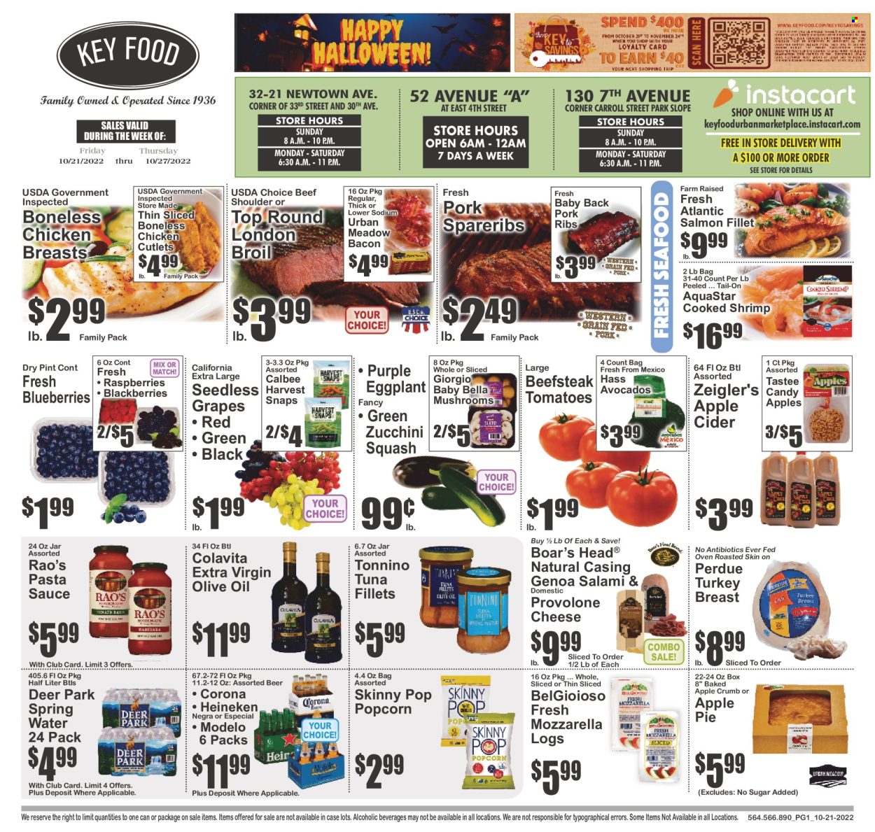 Key Food ad - 10/21/2022 - 10/27/2022. Page 1