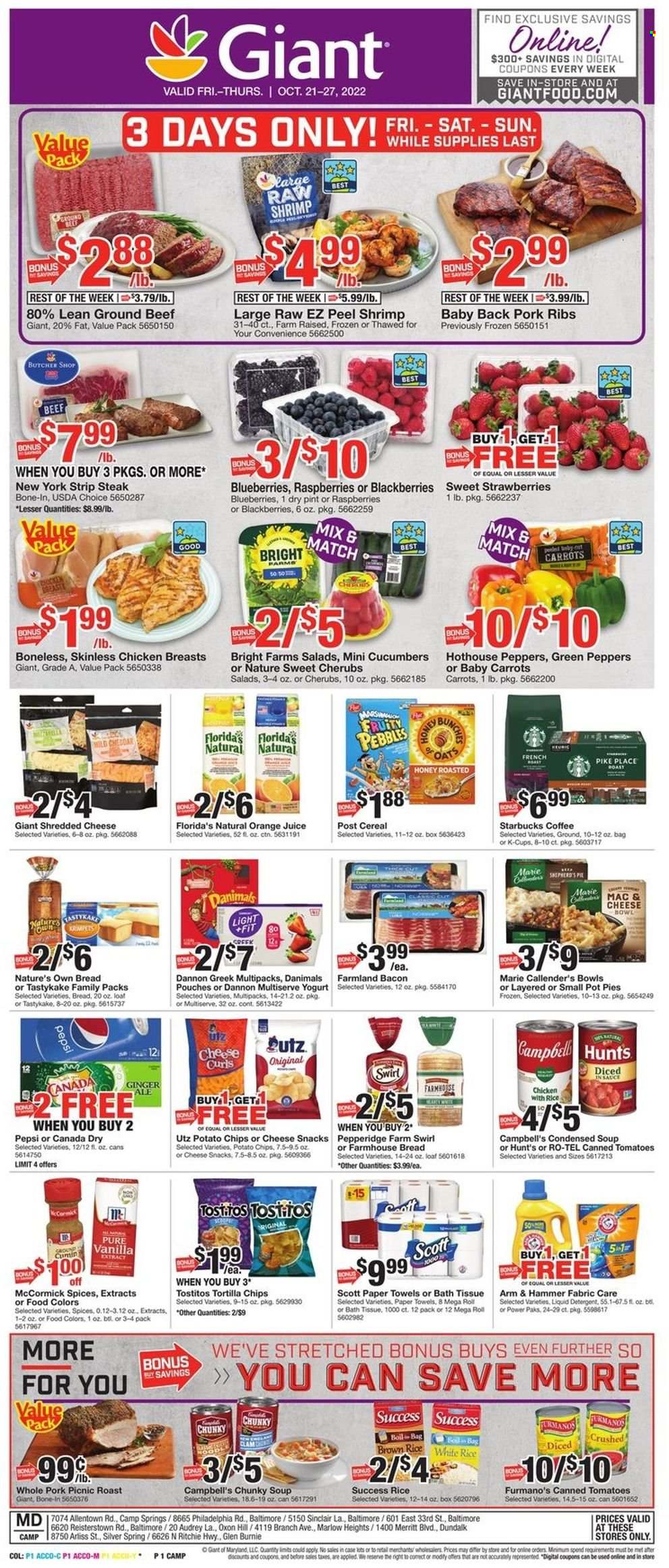 Giant Food ad - 10/21/2022 - 10/27/2022. Page 1