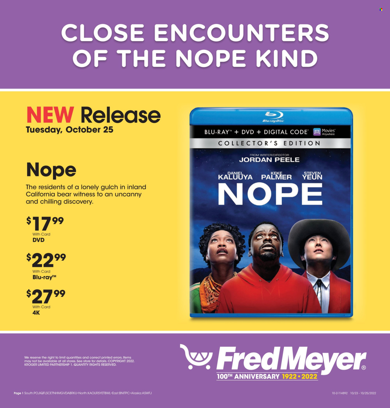 Fred Meyer ad - 10/23/2022 - 10/25/2022. Page 1