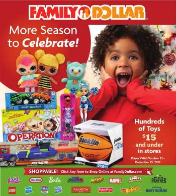 Family Dollar Flyer - 10/23/2022 - 12/25/2022.