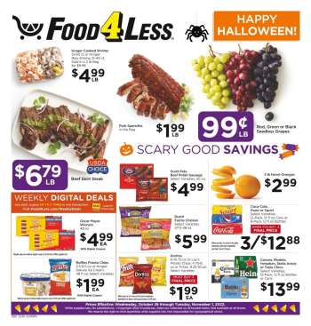 Food 4 Less Flyer - 10/26/2022 - 11/01/2022.