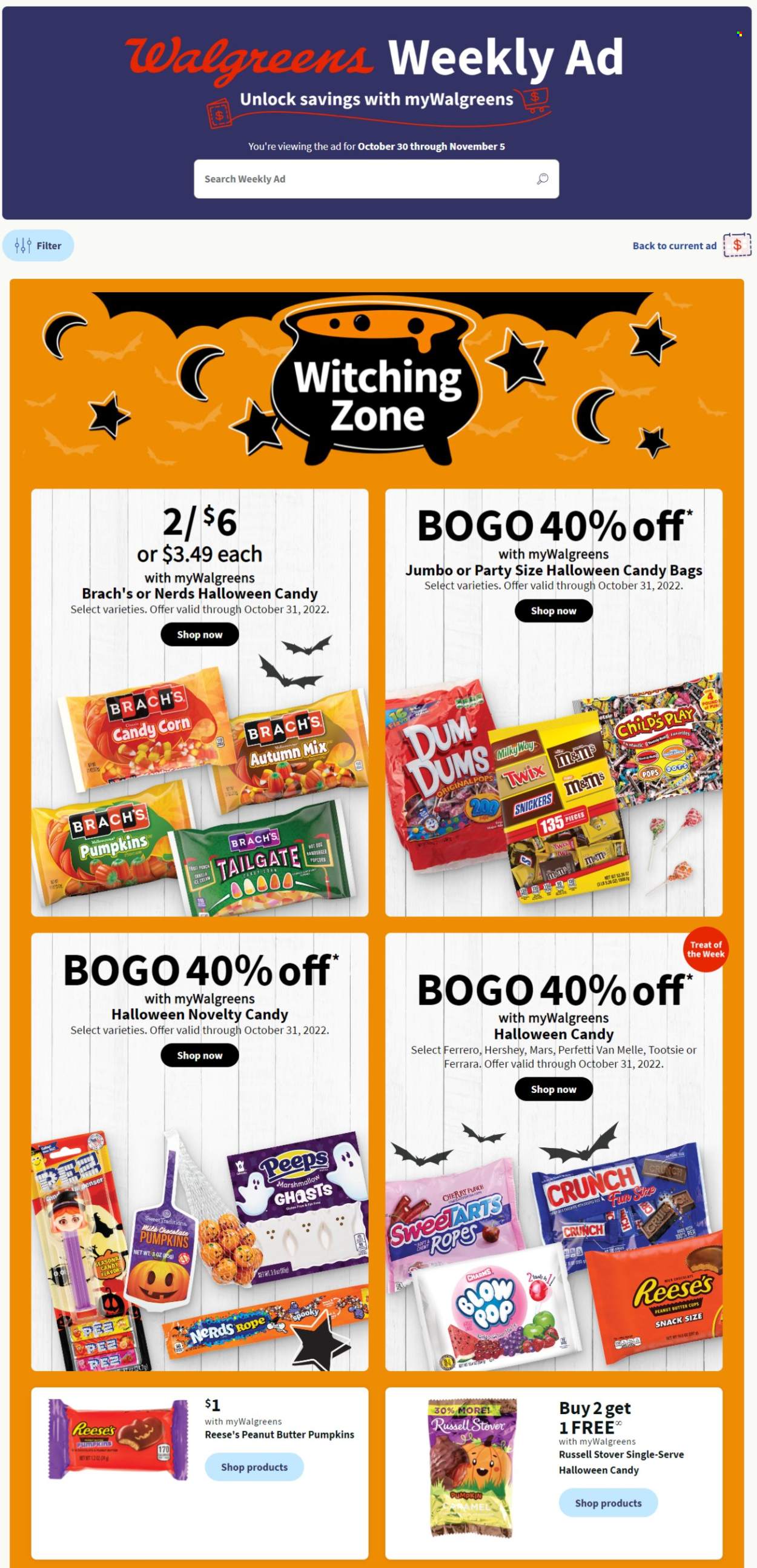 Walgreens ad - 10/30/2022 - 11/05/2022. Page 1