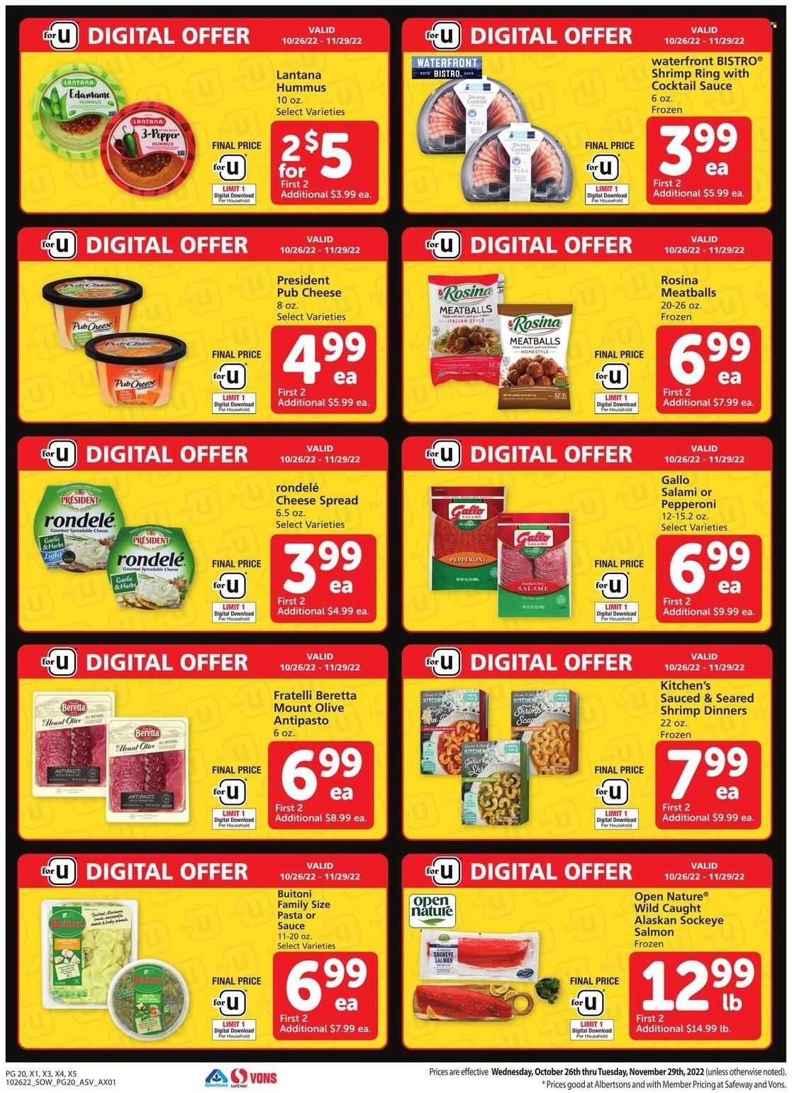 Safeway ad - 10/26/2022 - 11/29/2022. Page 20