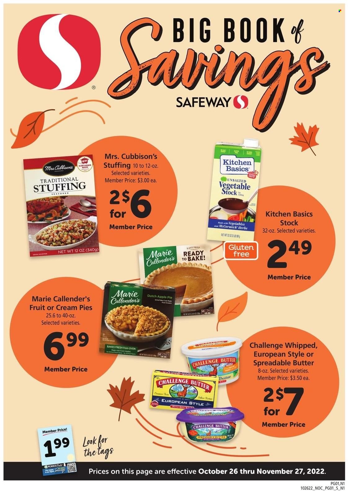 Safeway ad - 10/26/2022 - 11/27/2022. Page 1