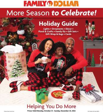 Family Dollar Flyer - 10/31/2022 - 12/25/2022.