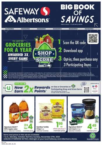 Safeway Flyer - 10/31/2022 - 11/27/2022.