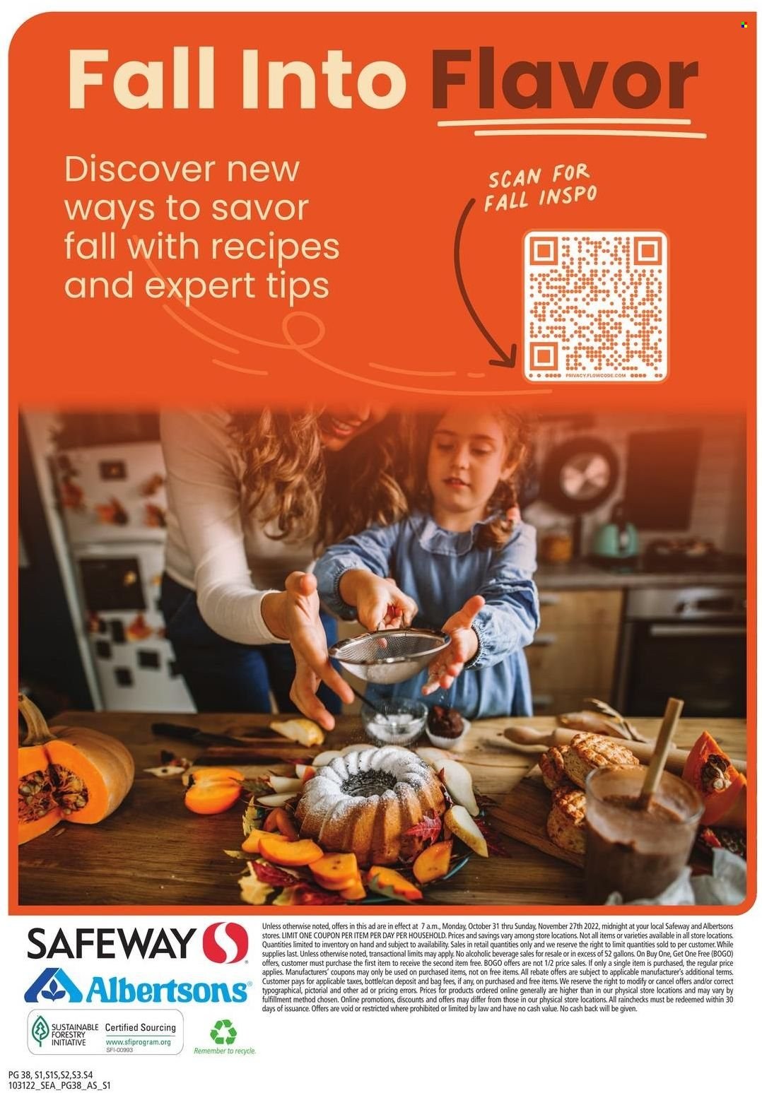 Safeway ad - 10/31/2022 - 11/27/2022. Page 38