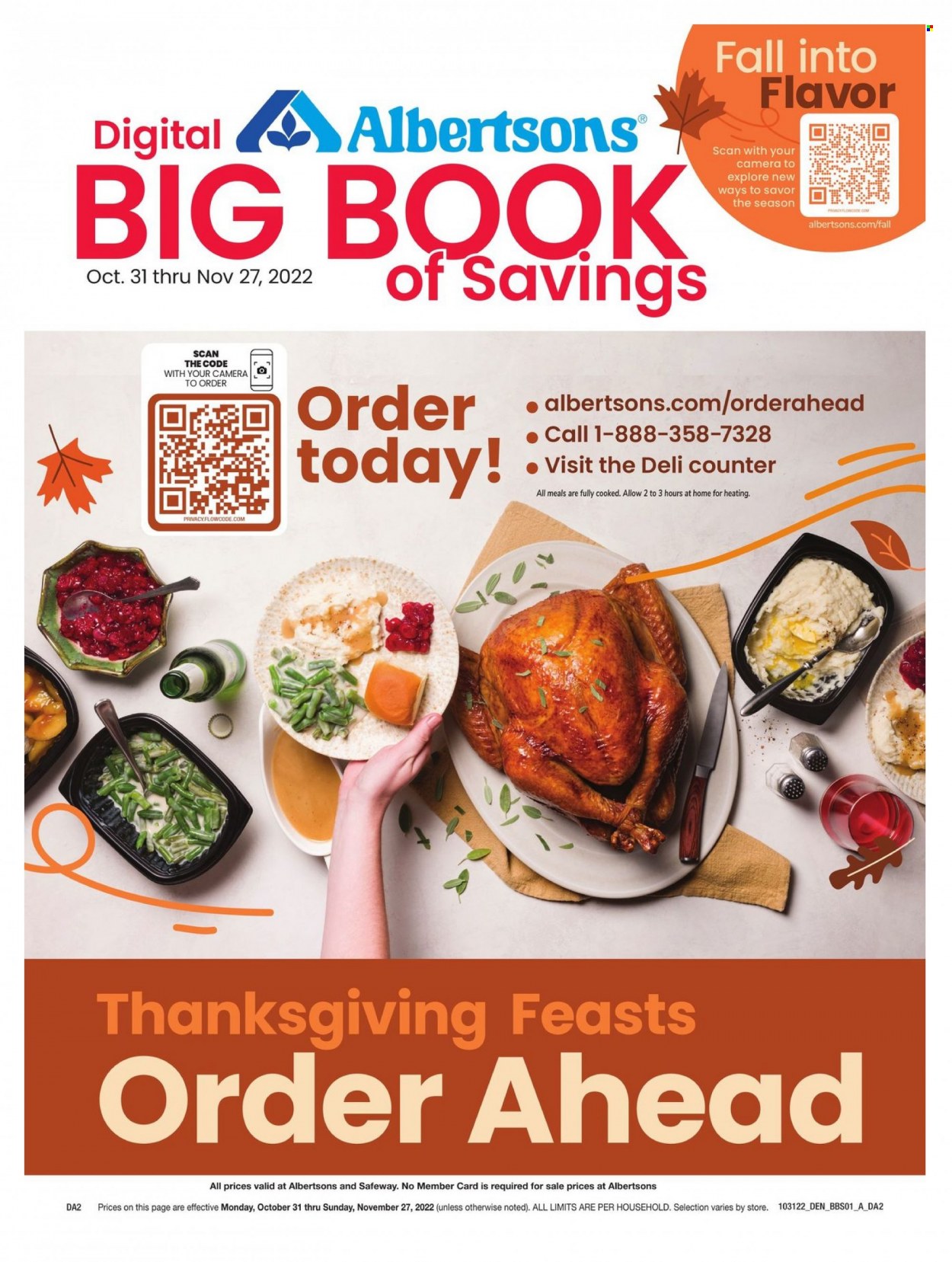 Albertsons ad - 10/31/2022 - 11/27/2022. Page 1