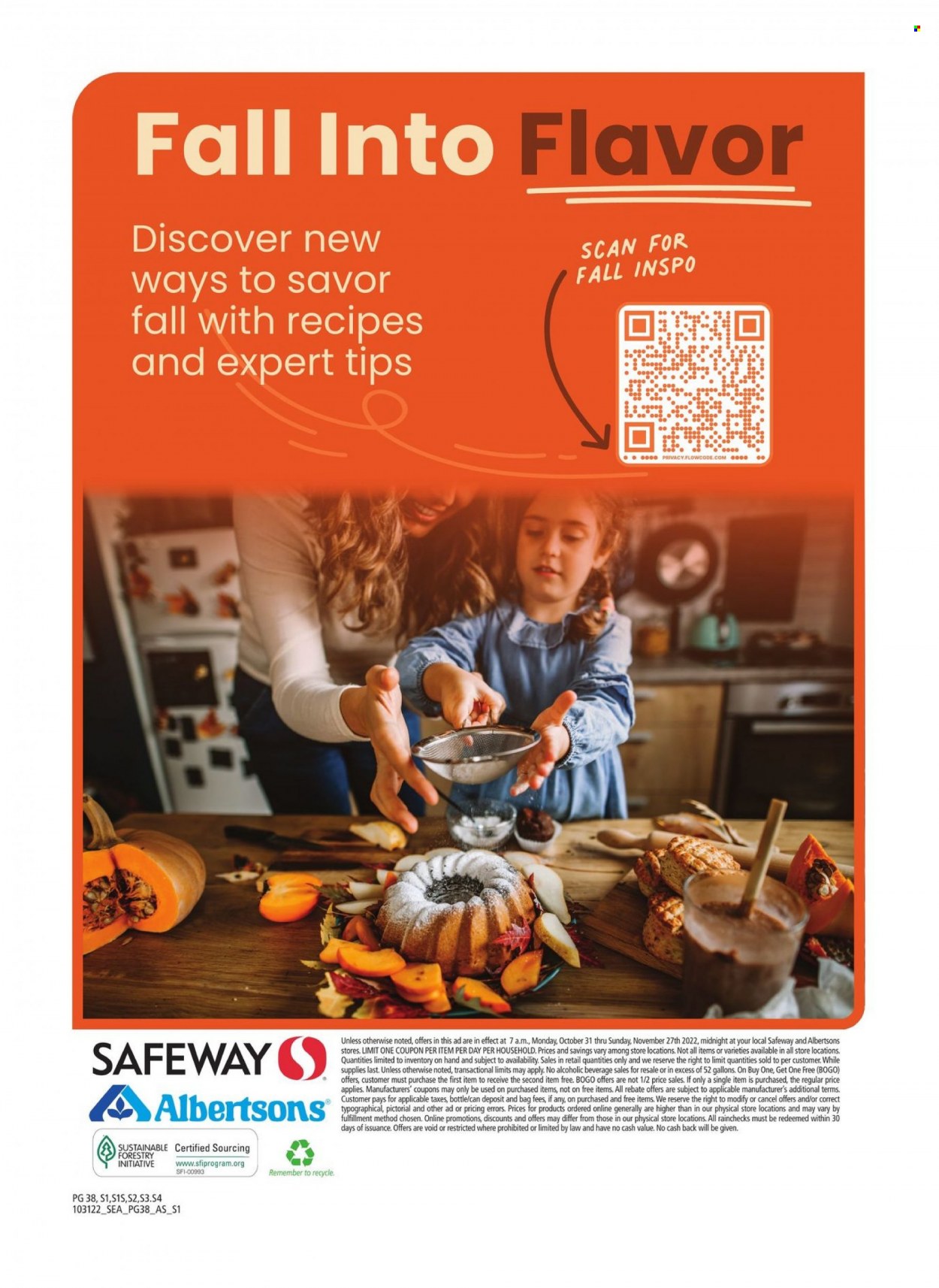 Albertsons ad - 10/31/2022 - 11/27/2022. Page 38