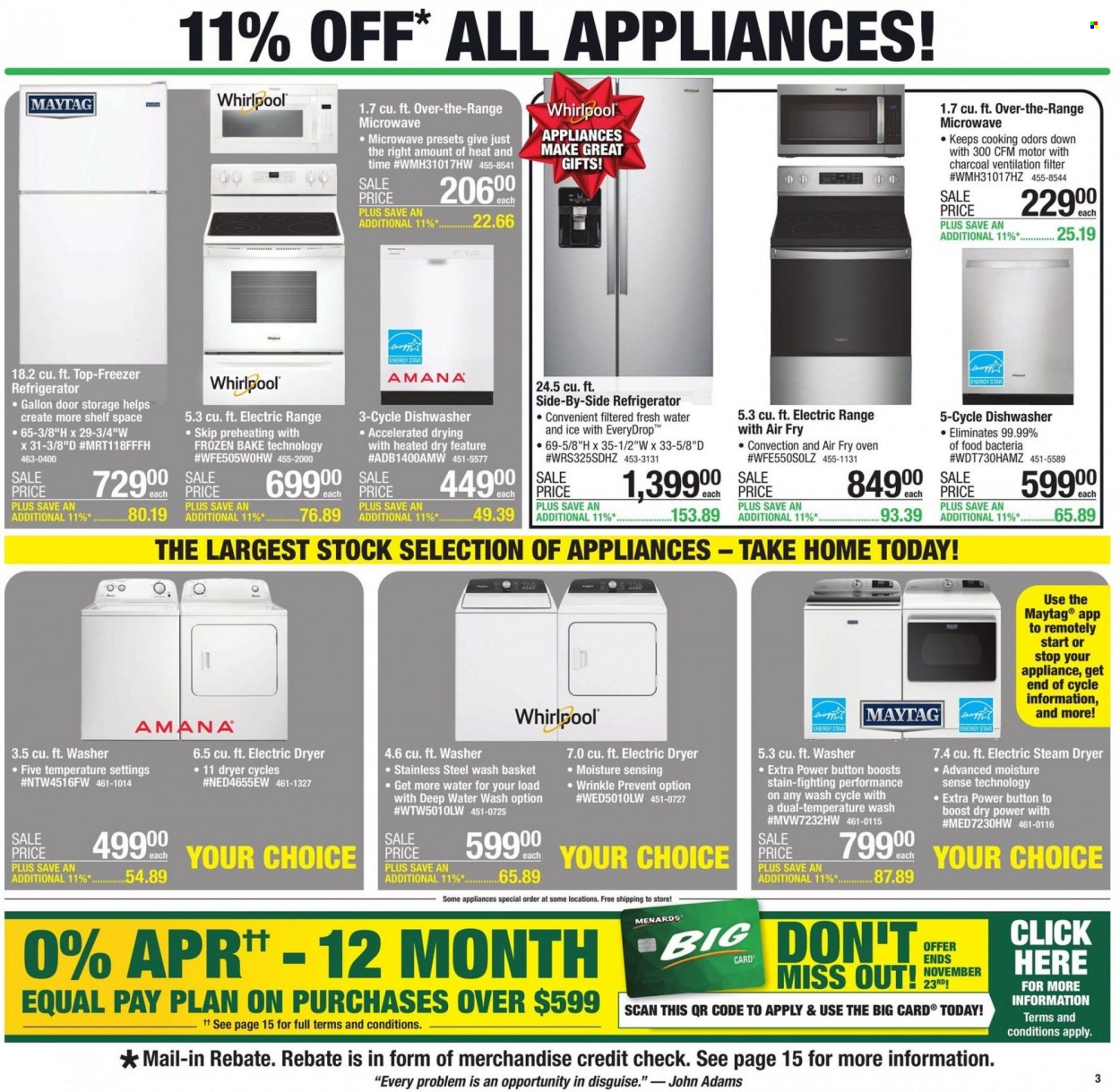 Menards ad - 11/03/2022 - 11/13/2022. Page 5