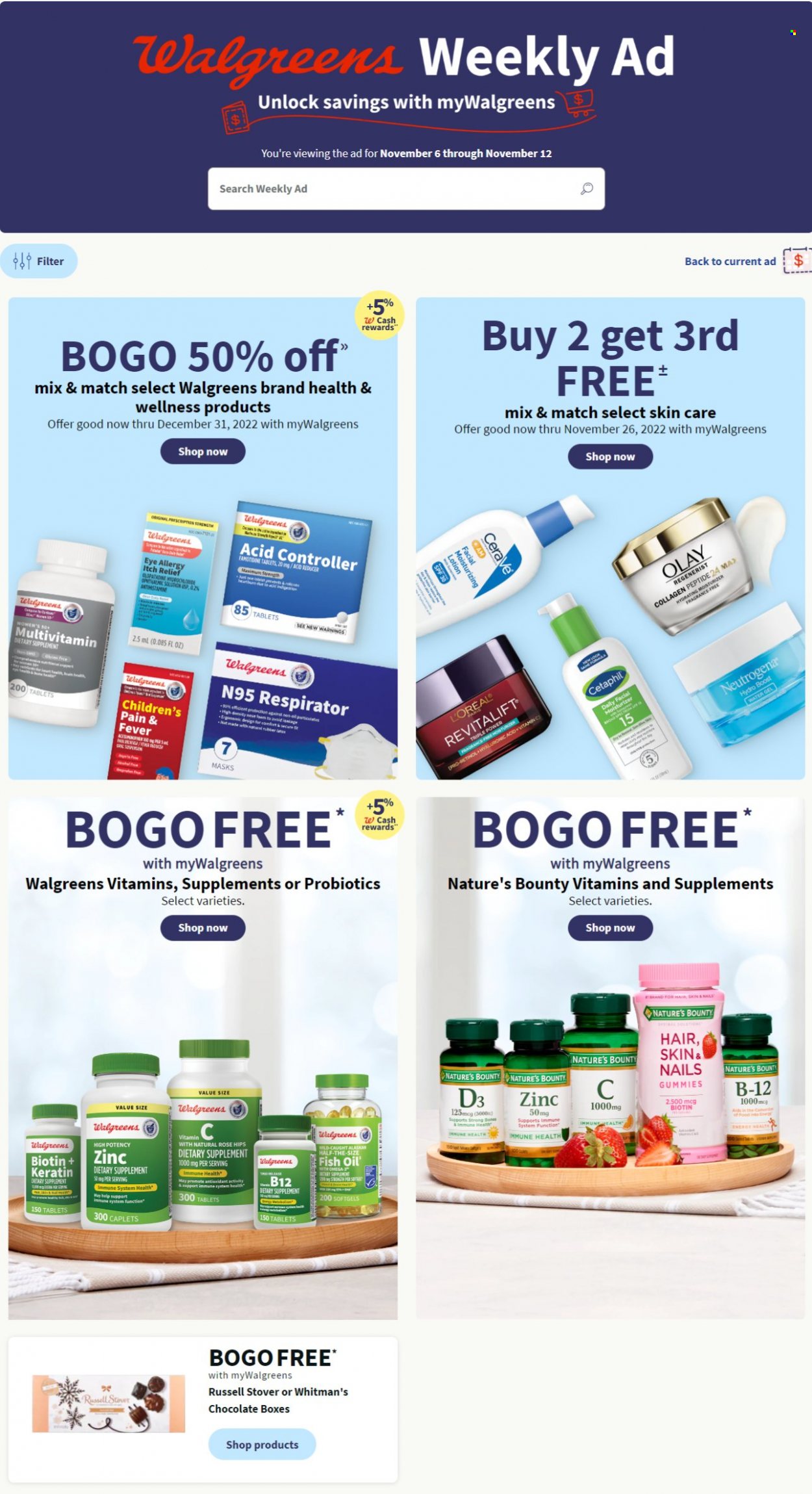 Walgreens ad - 11/06/2022 - 11/12/2022. Page 1