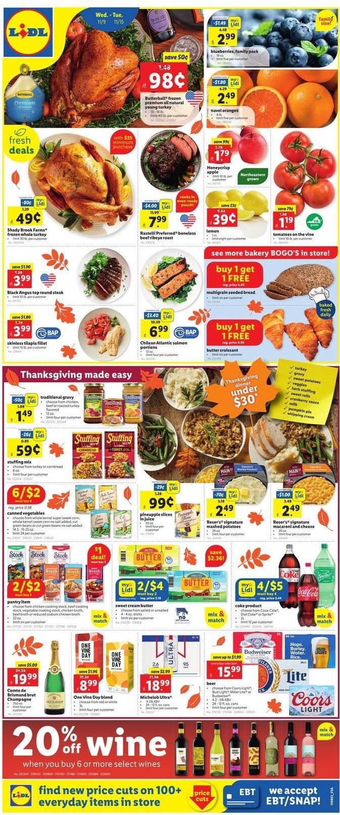 Lidl ad - 11/09/2022 - 11/15/2022. Page 1