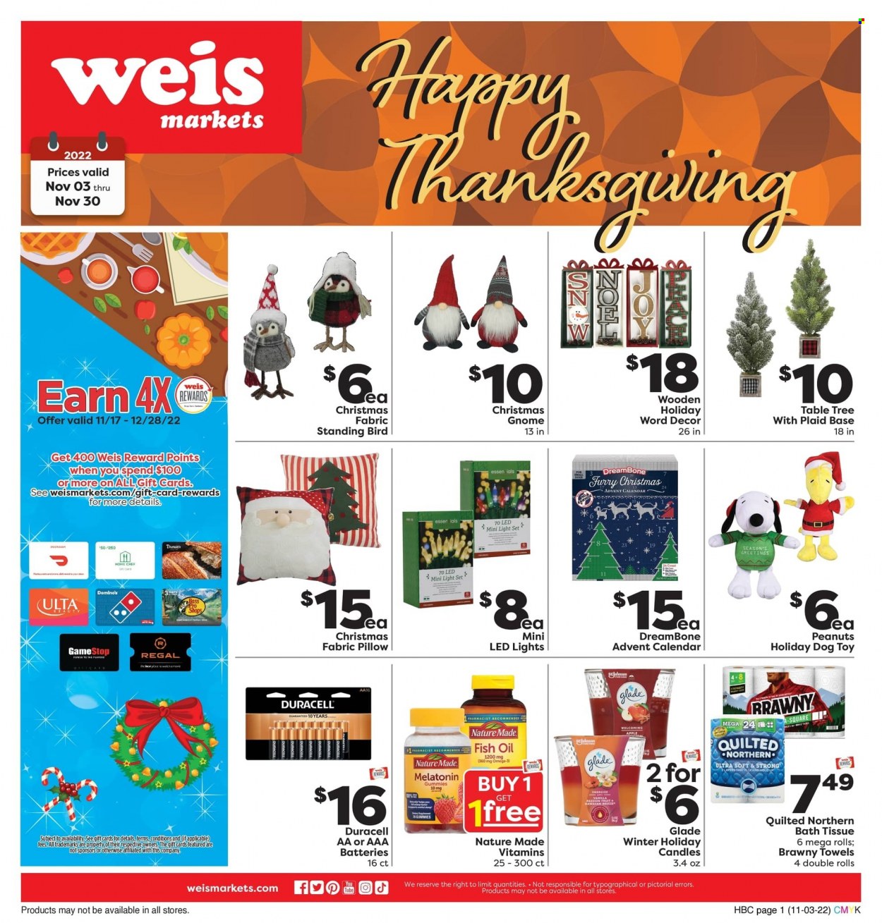 Weis ad - 11/03/2022 - 11/30/2022. Page 1