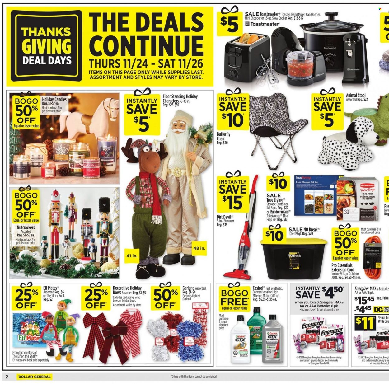 Dollar General ad - 11/24/2022 - 11/26/2022. Page 2