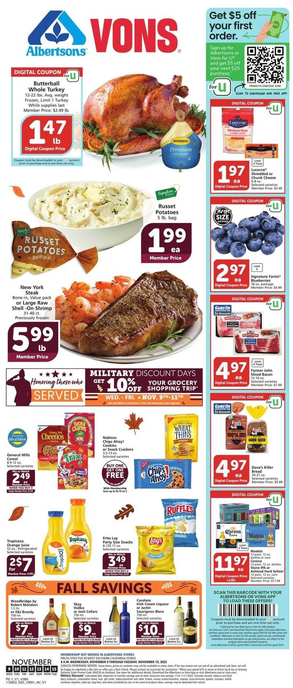 Albertsons ad - 11/09/2022 - 11/15/2022. Page 1