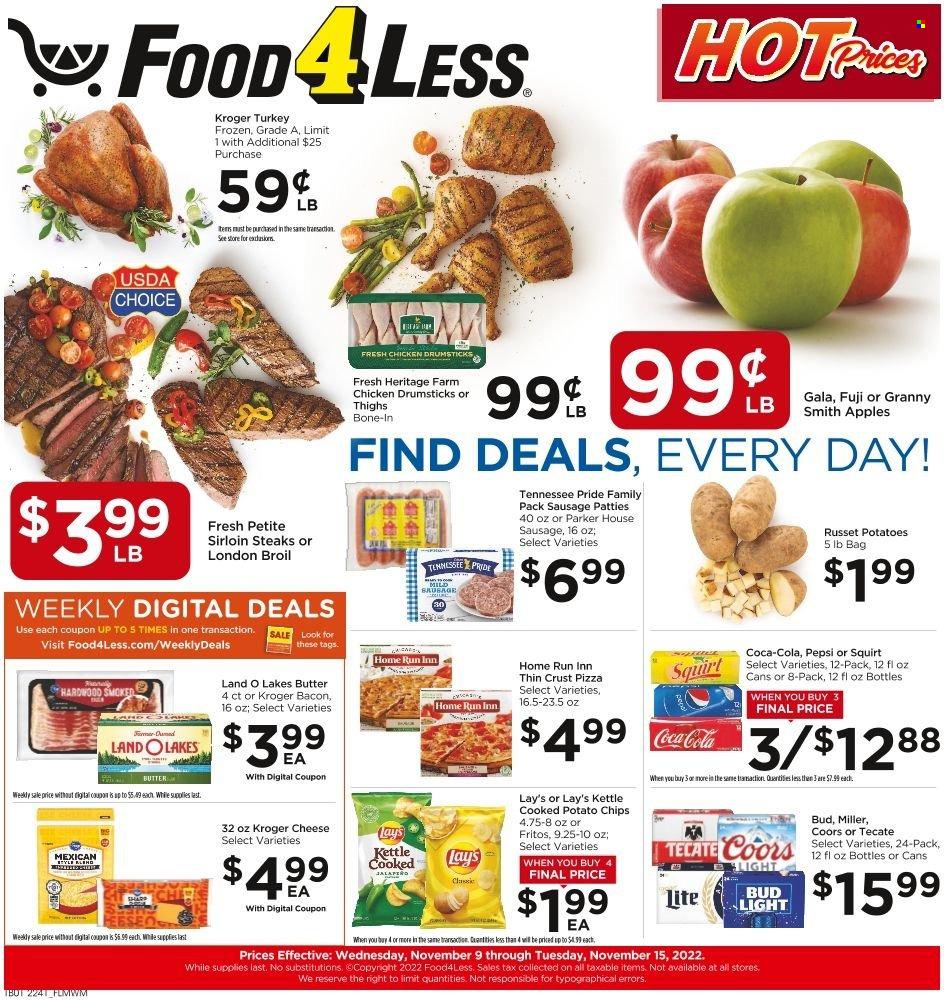 Food 4 Less ad - 11/09/2022 - 11/15/2022. Page 1