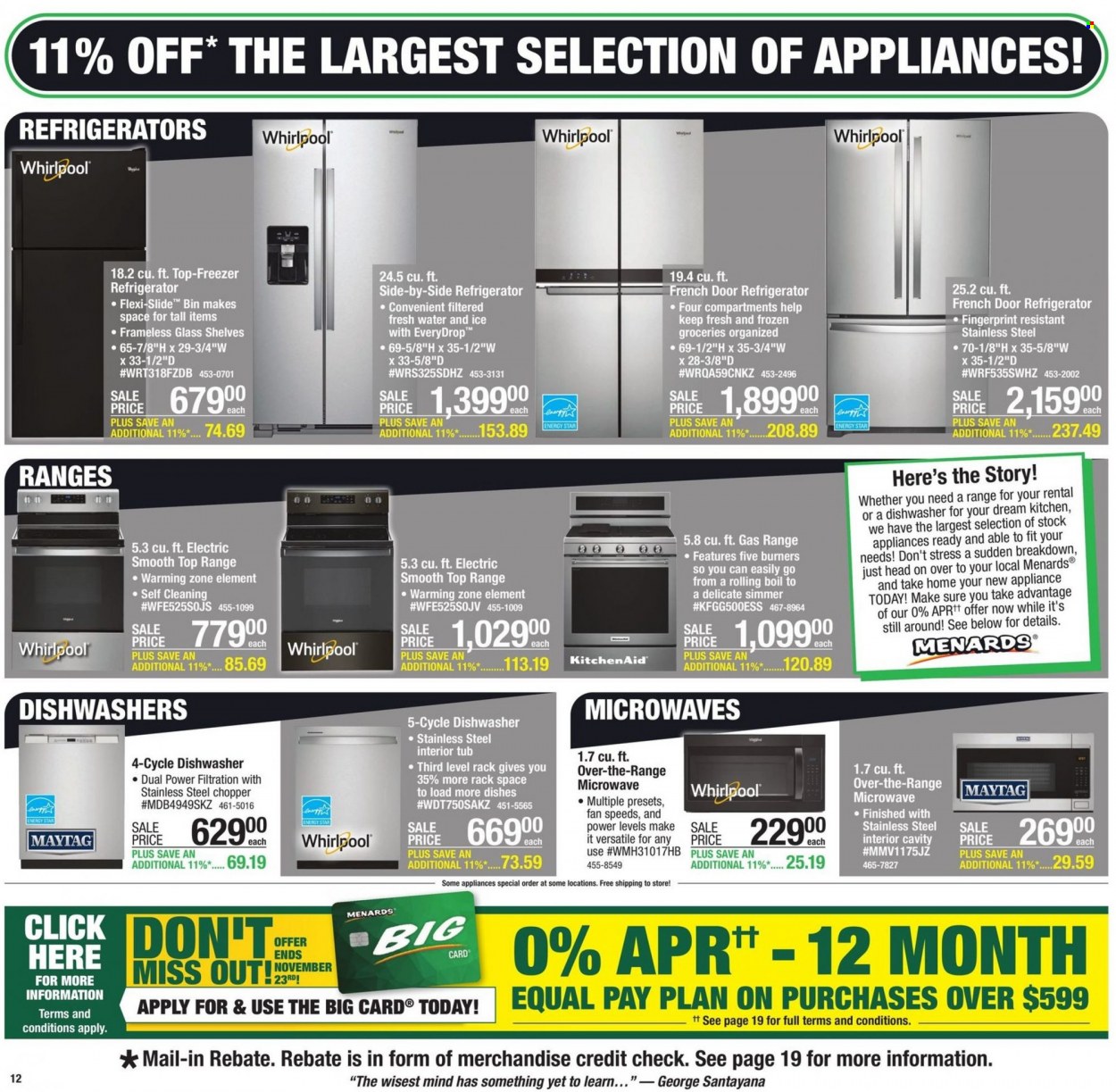 Menards ad - 11/10/2022 - 11/24/2022. Page 14