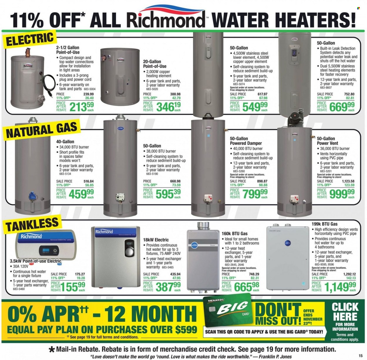 Menards ad - 11/10/2022 - 11/24/2022. Page 18