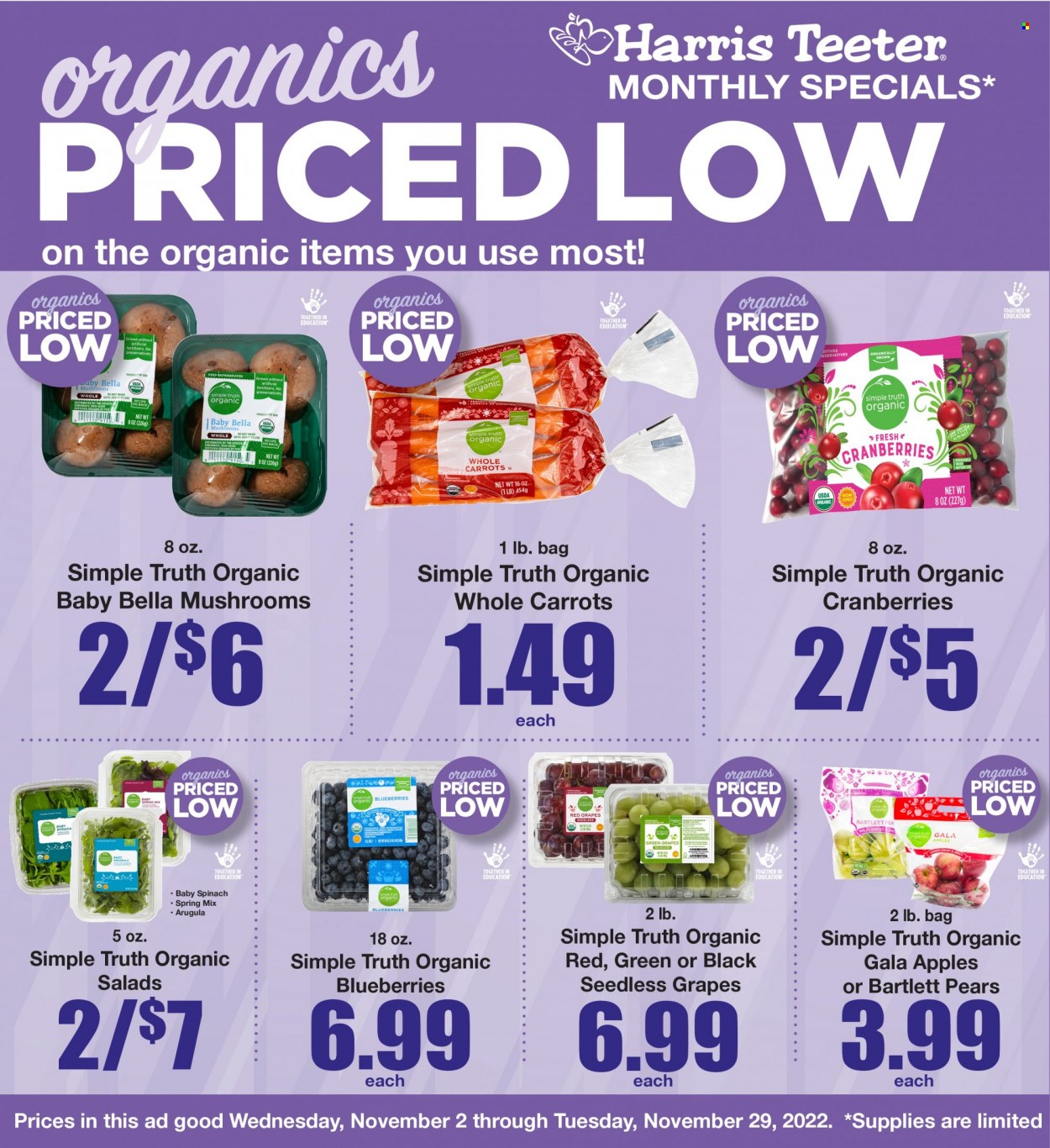Harris Teeter ad - 11/02/2022 - 11/29/2022. Page 1